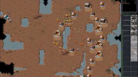 vid#69 C&C95 Tiberian Dawn CnCnet Multiplayer MattAttack vs. Ustas vs. cn2mc !NEW MAP!