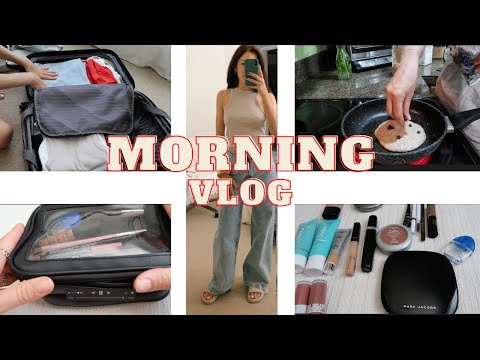 Packing for LA (makeup, toiletries, outfits)| Easy Almond Flour Pancake Recipe | Summer 2021 Morning