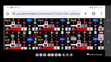 Bfdi auditions but with 36 other animations sixparison