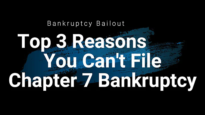 Top 3 Reasons You Cannot File Chapter 7 Bankruptcy