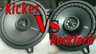 Kicker CSC54 Vs Rockford Fosgate R1525x2 Test | Speaker Review #caraudio #caraudiosystem #basstest