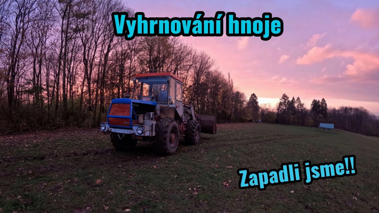 Vyhrnování hnoje - Škoda ŠT 180 N