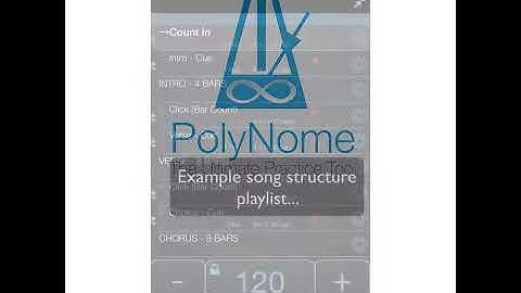 PolyNome - Song Sections with Cues, Bar Counting and Notes - Demo