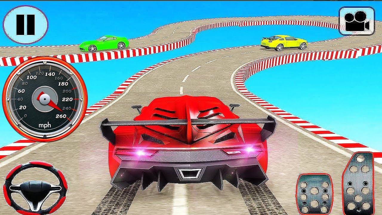 Real Car Games 3D Stunt Racing Game 2023 V2 - Impossible Mode Mega Ramp Driver - Android GamePlay #4
