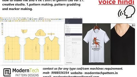 HOW TO MAKE TEE SHIRT IN GEMINI CAD,MORGAN CAD  RNK VNK TEE SHIRT PATTERN MAKING,GRADDING,MARKAR