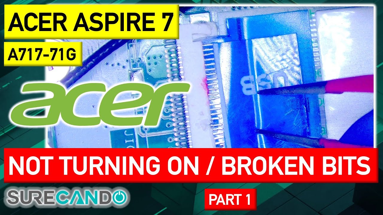 Acer Aspire A71771G Not turning on. Getting warm. Broken connectors
