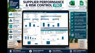 Supplier Performance & Risk Control PRO | Supplier Management & Vendor Scorecard Excel Dashboard