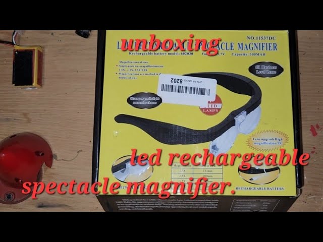 Headband Magnifier Rechargeable Magnifying Glass with LED Light Hands Free  Magnifying Glass for Reading Interchangeable Magnification Lenses 1.5X 2.5X