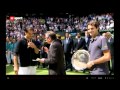 Roger Federer 2012 Halle Final Trophy Ceremony Reflecting Sunlight to Camera CUTE!