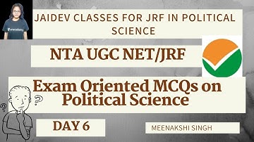 Exam Oriented MCQs on Political Science I NTA UGC NET I Meenakshi Singh