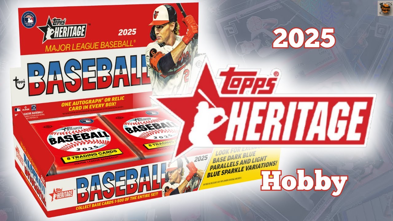 Набор Topps Heritage Hobby Box 2025 🔥🚨 – Огромная золотая карточка с двойной реликвией!!