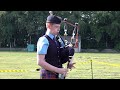 Archie Richie playing &quot;Glenfinnan Highland Gathering&quot; during North of Scotland Piping Contest 2021