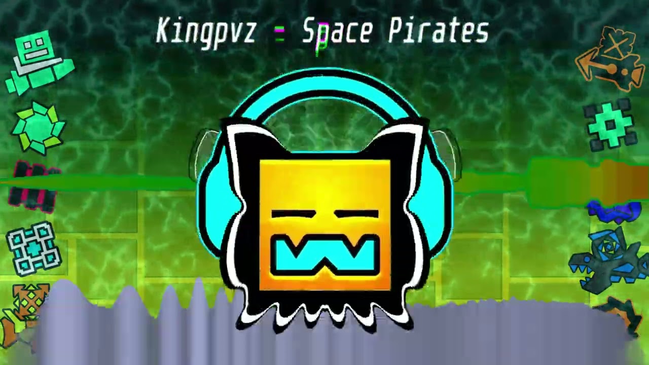 Waterflame - Space Pirates (HARDBASS REMIX by Kingpvz) | Geometry Bass 2 #9