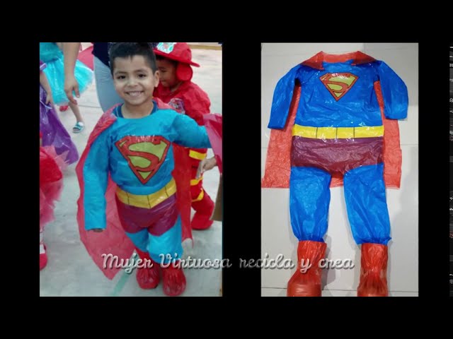 Disfraz de Superman con reciclaje - YouTube