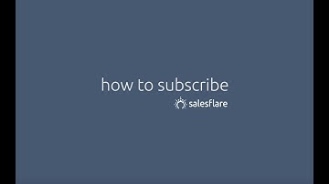 How to get started using Salesflare - Subscribe