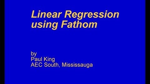 Regression using Fathom Software