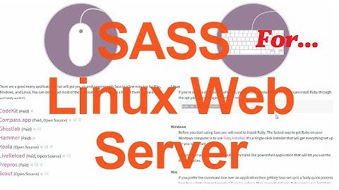 Installing Sass On Linux For Web Server Style-sheet Comparability
