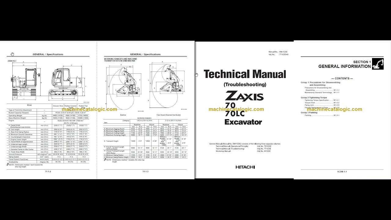 Hitachi ZX60-5G Technical and Workshop Manual
