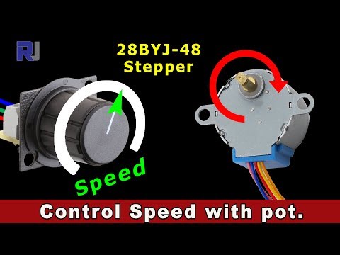 Управление скоростью шагового двигателя 28BYJ-48 с помощью потенциометра с Arduino