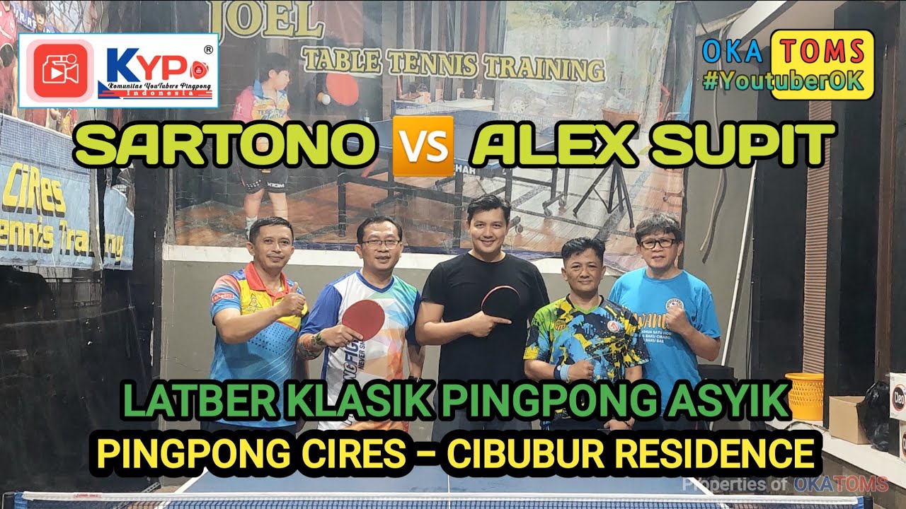 Sartono 🆚️ Alex Supit | Latber Klasik Pingpong Asyik | Pingpong Cires ...
