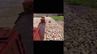 SCX30 Jumps From Speeding Freight Train #burntfinger #livesteam #scx30