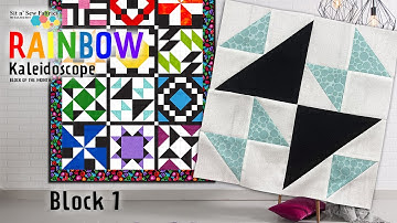 Rainbow Kaleidoscope Block of the Month Quilt Kit (Block #1)