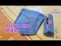 2 ideias incríveis com retalhos de jeans/recycling jeans flaps#reciclando