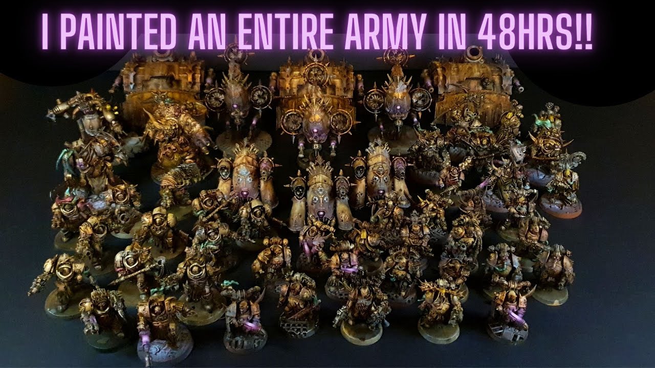 I painted an ENTIRE WARHAMMER ARMY in 48hrs!
