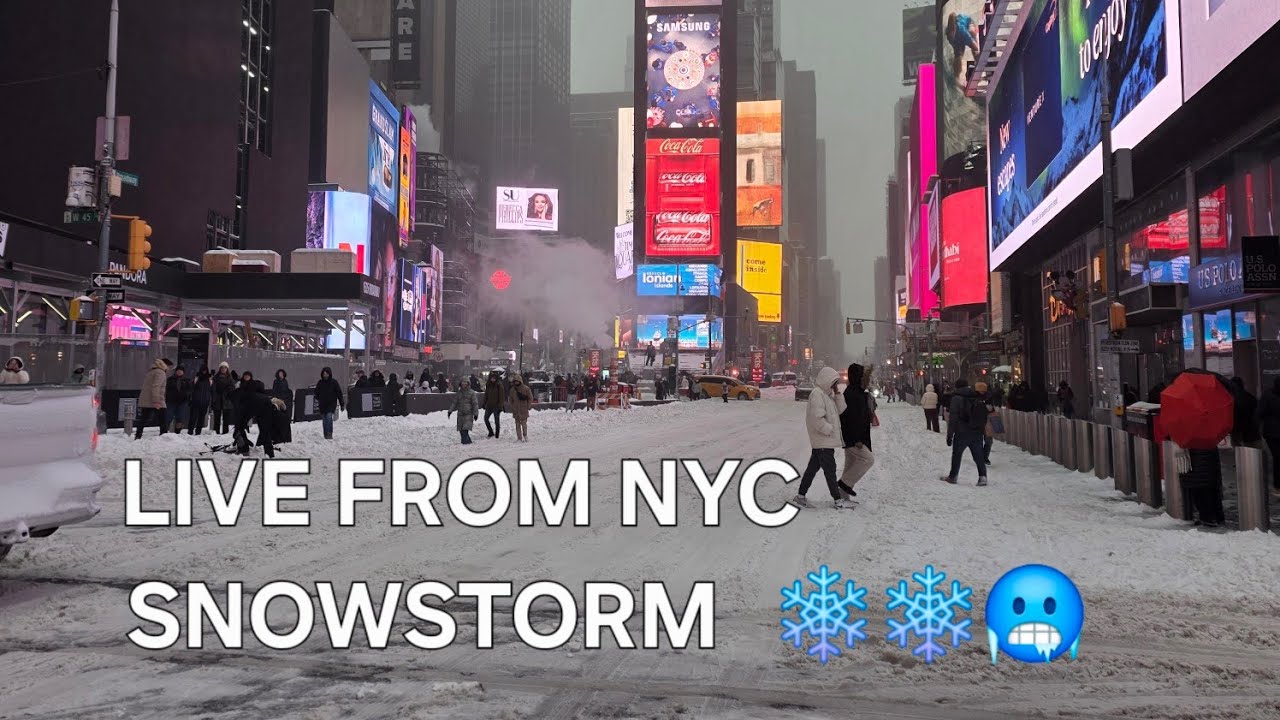 New York City Snow Storm, Times Square ❄️❄️📸 