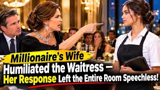 Millionaire’s Wife Humiliated a Waitress—Her Powerful Response Silenced the Entire Restaurant!