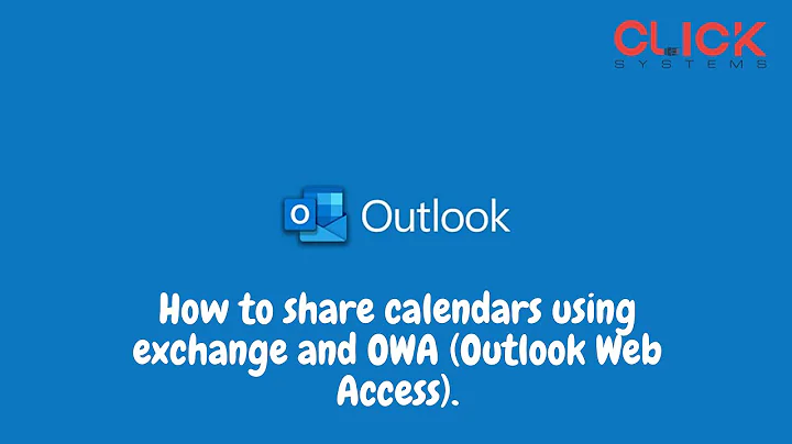 How to create and share calendars in Exchange OWA (Outlook Web Access).