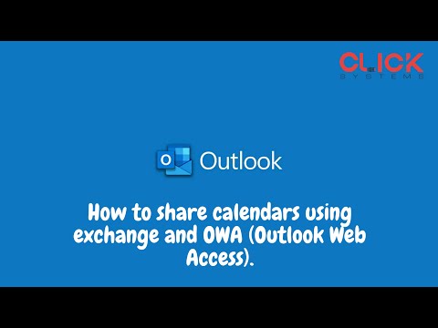 How to create and share calendars in Exchange OWA (Outlook Web Access).