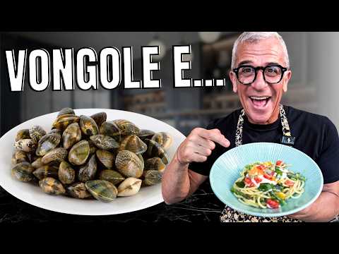 Spaghetti alle Vongole con Asparagi Pomodorini e Stracciatella