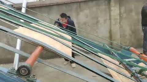 GEELONG 4ft veneer peeling machine with automatic stacking machine #peeling