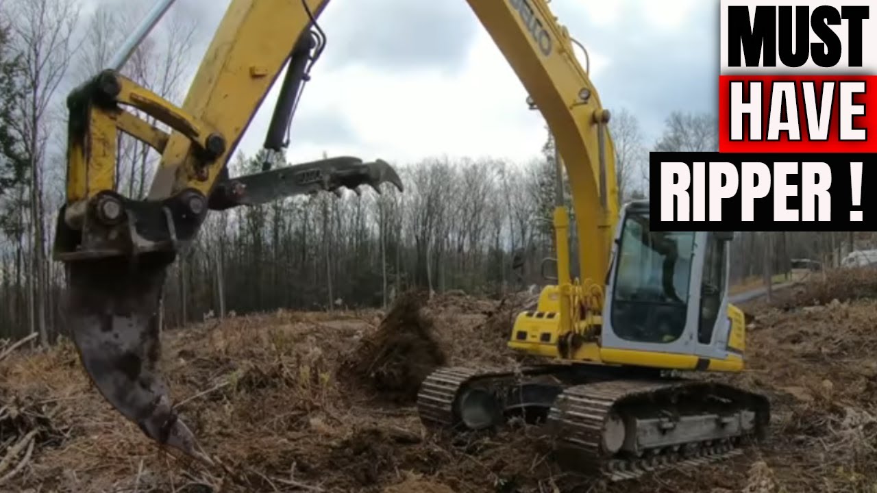 Frost Ripper pulling stumps for a horse paddock - YouTube