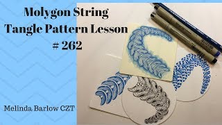 Molygon String Tangle Pattern Lesson #262