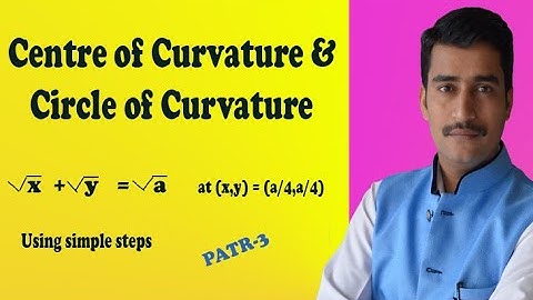 Explain simple way Centre of curvature & Circle of curvature best example (PART-3)