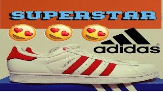 superstar adidas rojas