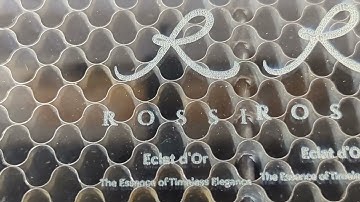 OMTech Polar Lite 55W CO2 Laser Engraver - engraving on glass