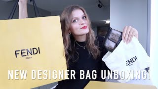 NEW DESIGNER BAG UNBOXING + REVIEW | Fendi Mini Double F Tess Bag