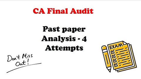 CA Final Audit – Past Paper Detailed Analysis | Full Breakdown