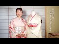 No36成人式振袖着付け、綺麗な衿元とおはしょりの作り方。重ね衿3枚編。着付教室　花楽　山内豊翠