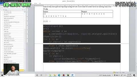 EXPIRED - SẮP XẾP CHẴN LẺ python