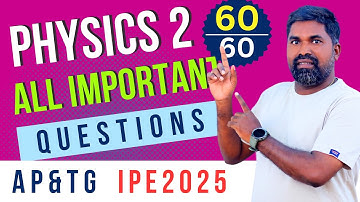Second year Physics All important questions ipe 2025 AP and TS,Physics2 imp q&s #PRASAD SIR