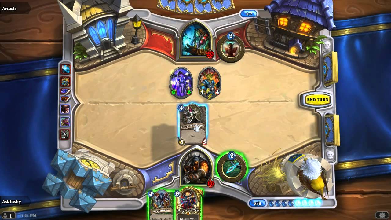 AskJoshy vs Artosis - Hunter vs Shaman - Hearthstone Beta Ladder