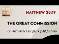 The great commission  matthew 2819  verse of the day  may 20 2024