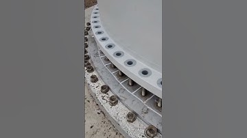 The process of installing a huge wind turbine