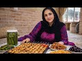 Rural life in the plains of Iran/Wood-fired barbecued chicken and homemade pickles #Village