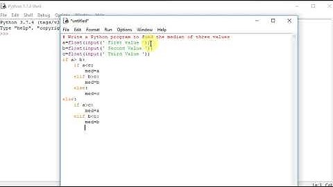 Python program to find the median of three values