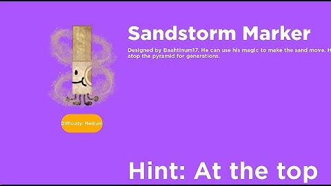 How to get Sandstorm Marker - Find The Markers